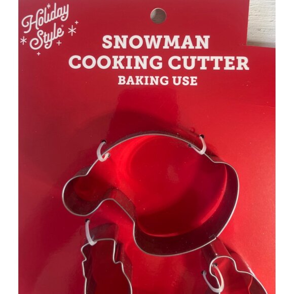 Holiday Style Cookie Cutters Snowman Christmas Tree Metal Set 6 Pieces Baking - Picture 5 of 7